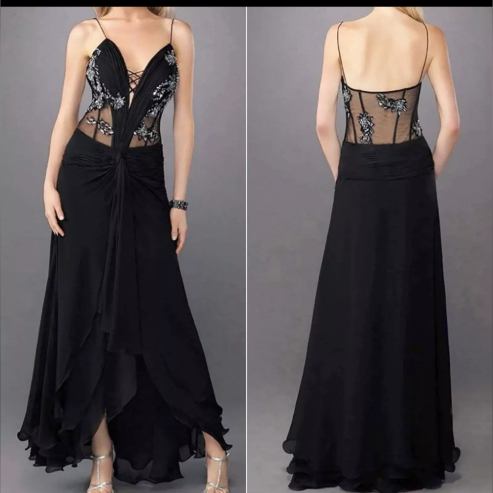 LA Femme Long black dress